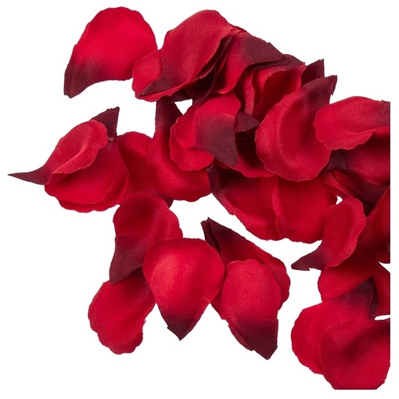100x Rode strooi rozenblaadjes 3 cm