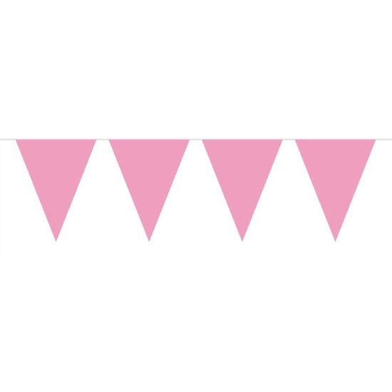 1x Mini vlaggenlijn-slinger baby roze 350 cm
