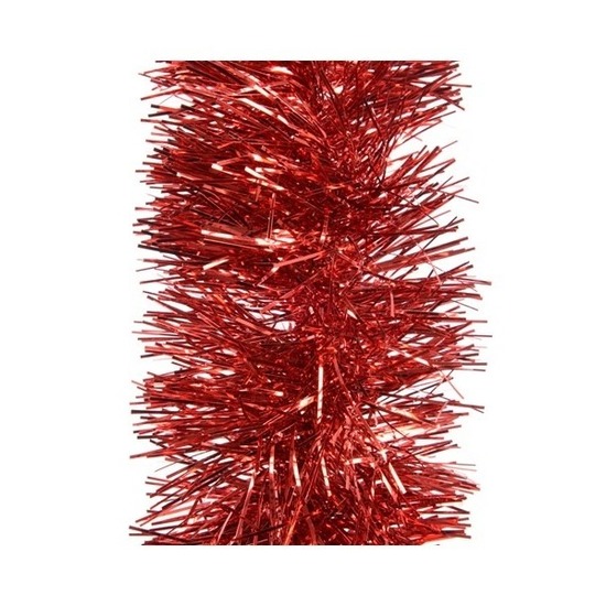 1x Rode folie slingers-guirlandes 270 x 10 cm kerstboomslingers