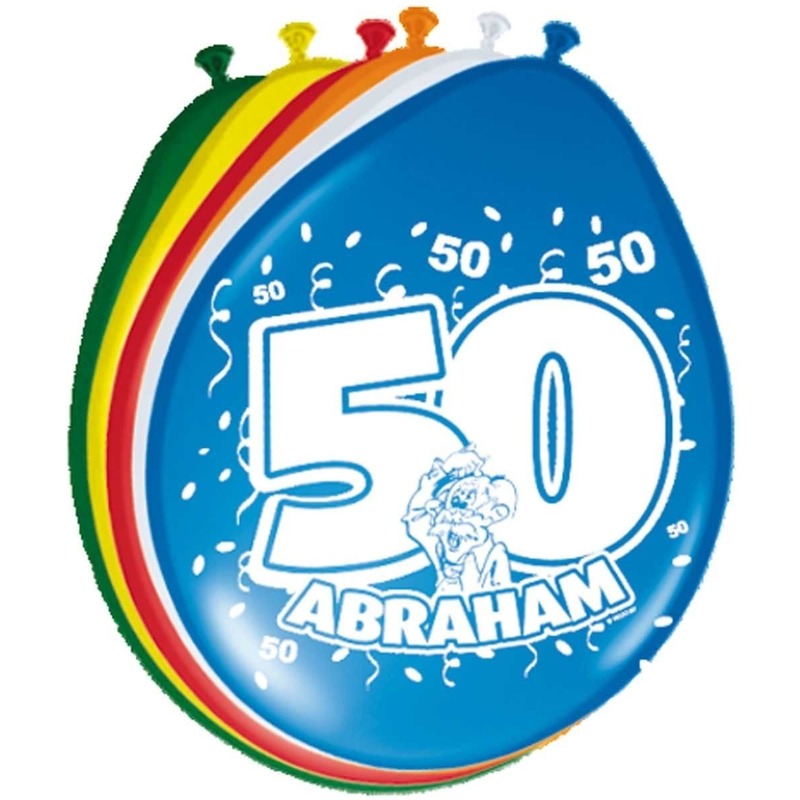 24x stuks Ballonnen versiering 50 jaar Abraham