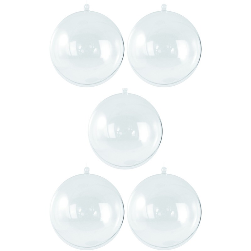 25x Transparante hobby-DIY kerstballen 5 cm