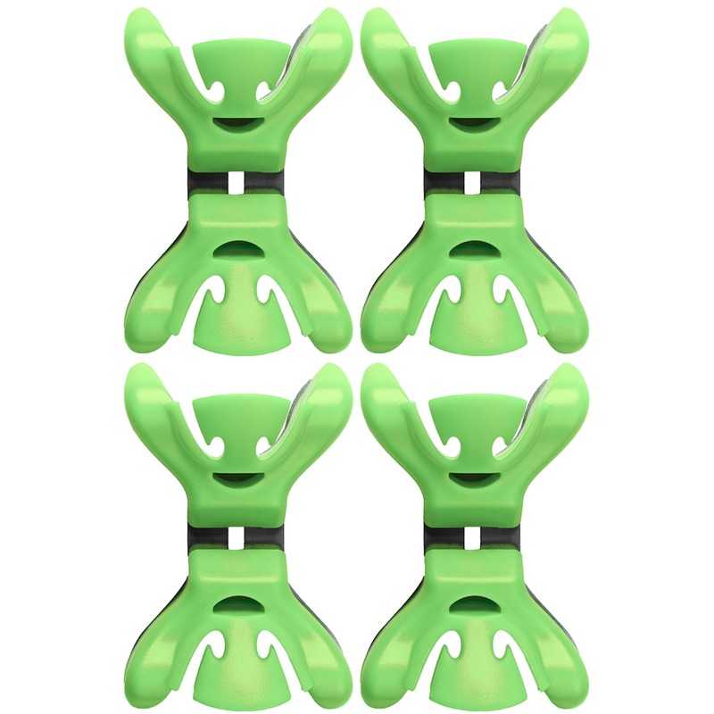 4x Slingers-decoratie ophangen slingerklemmen groen
