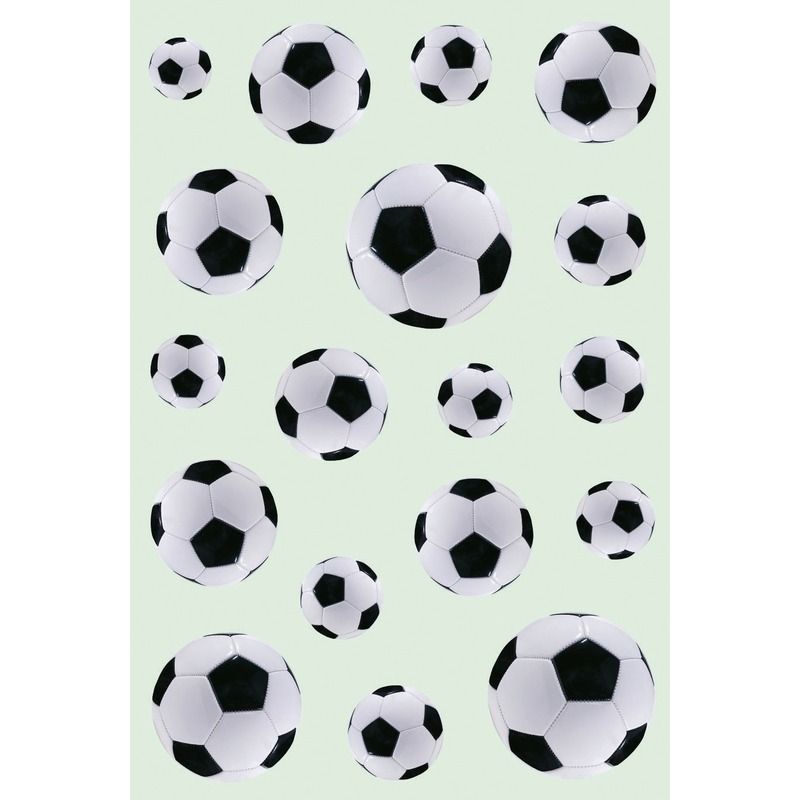 54x Zwart-witte voetballen stickers