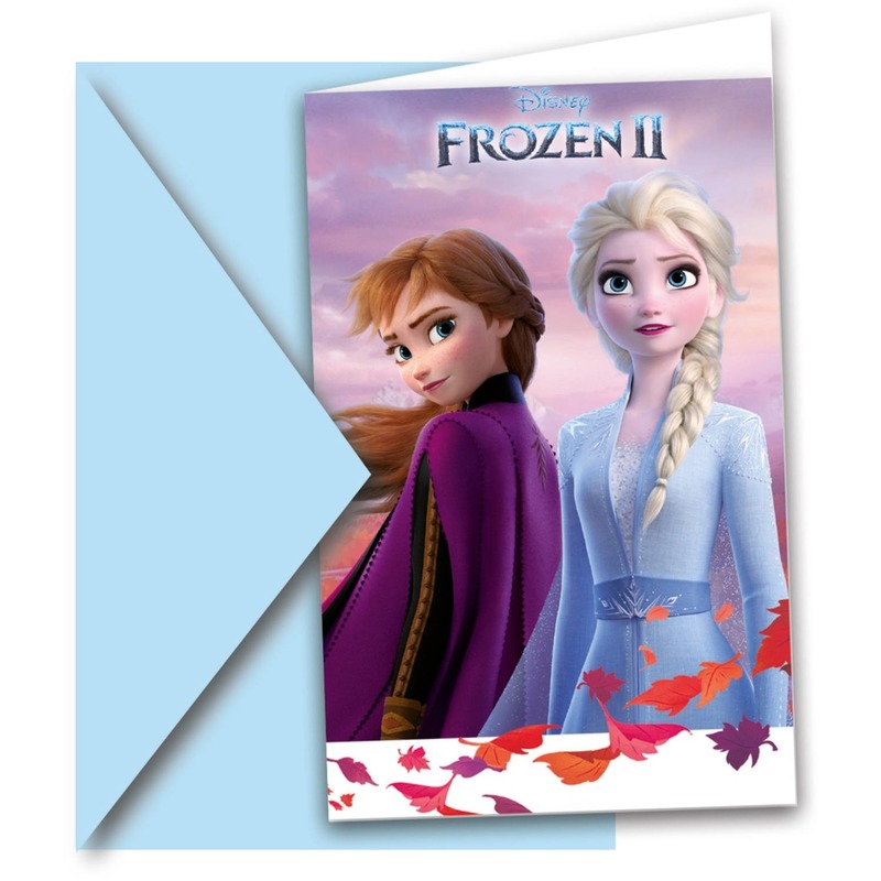 6x Disney Frozen 2 uitnodigingen