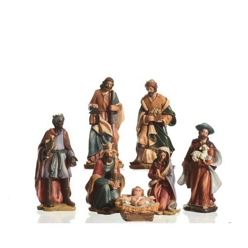 7-delige kerststal figuren beeldjes 15 cm