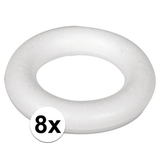 8x Piepschuim ringen 22 cm