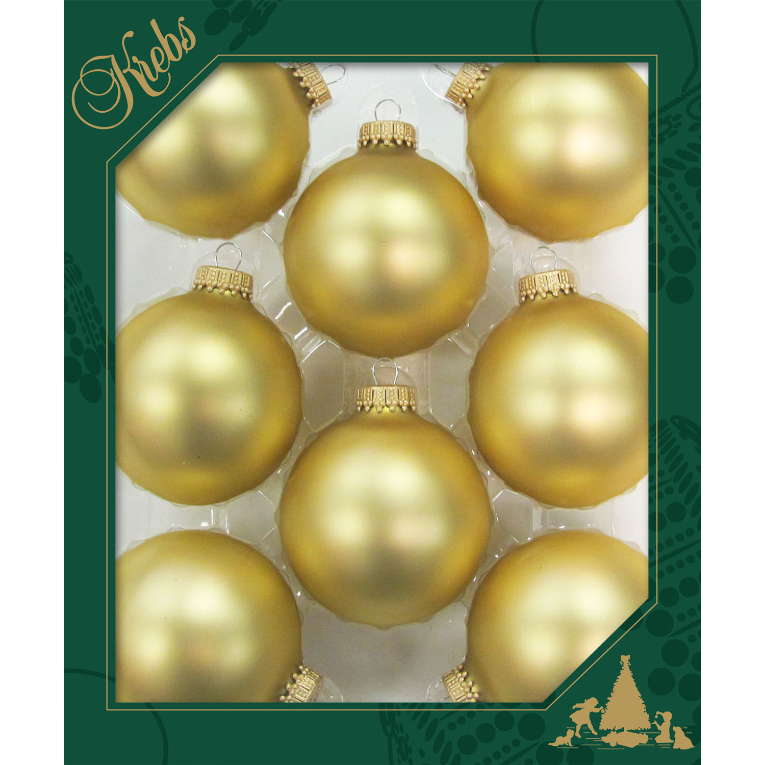 8x stuks glazen kerstballen 7 cm chiffon goud