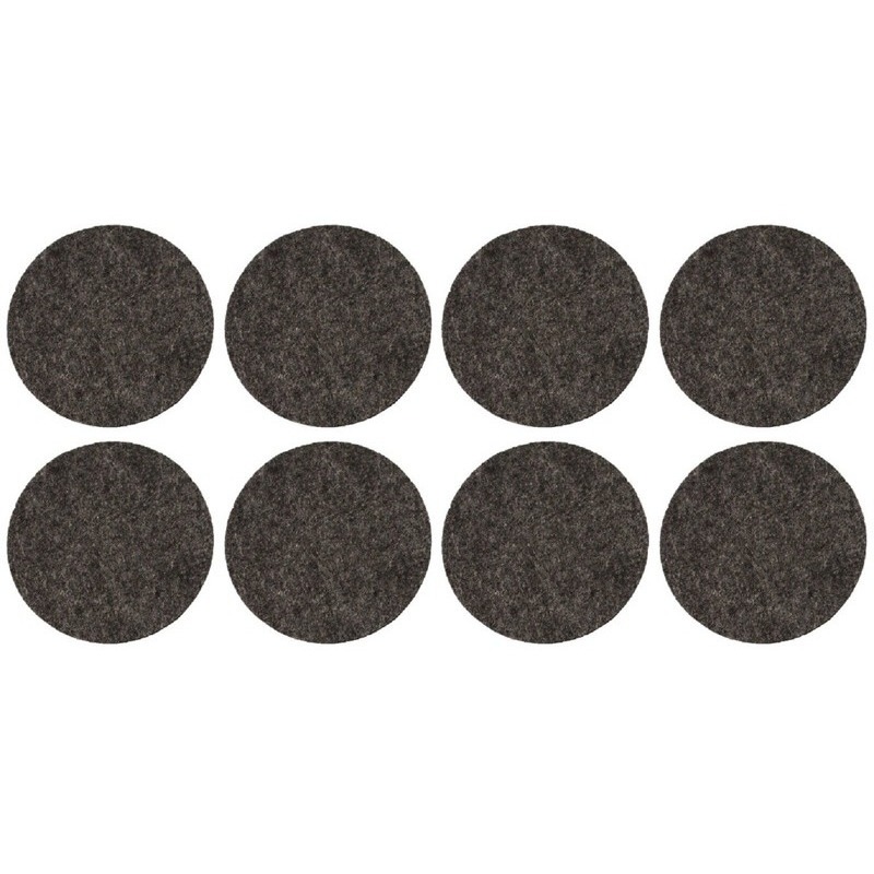 8x Zwarte ronde meubelviltjes-antislip noppen 2,6 cm