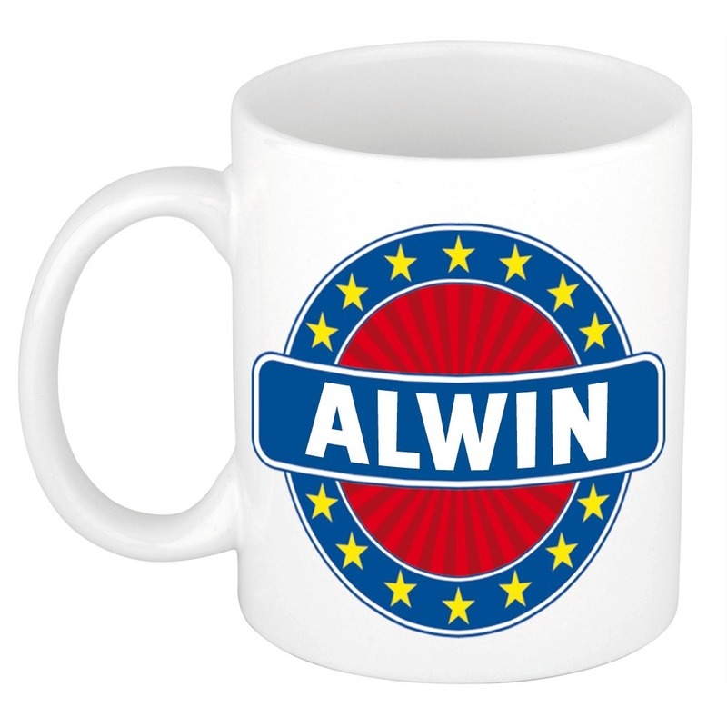 Alwin naam koffie mok-beker 300 ml