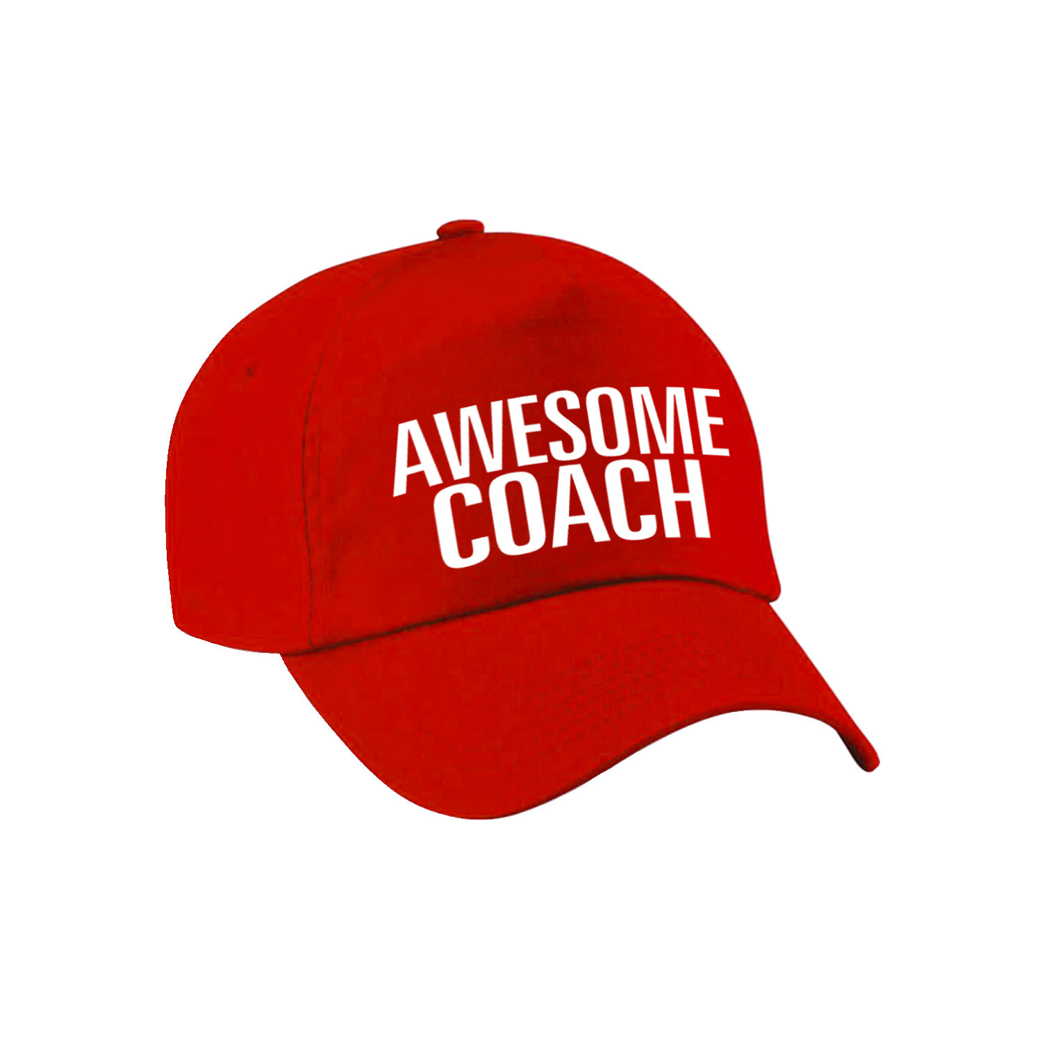 Awesome coach pet-cap rood voor dames en heren