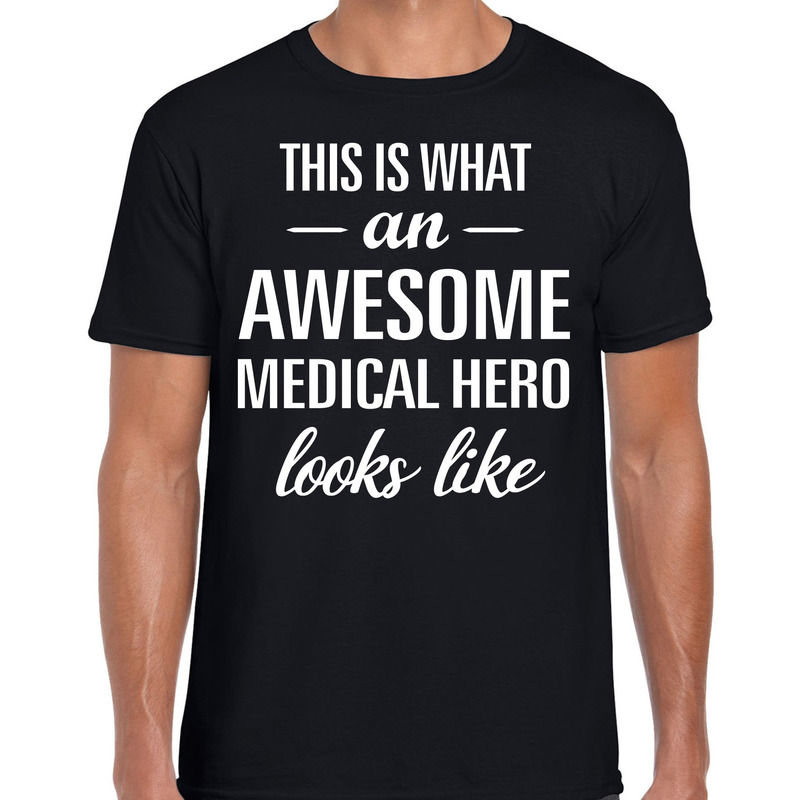 Awesome medical hero cadeau t-shirt zwart voor heren