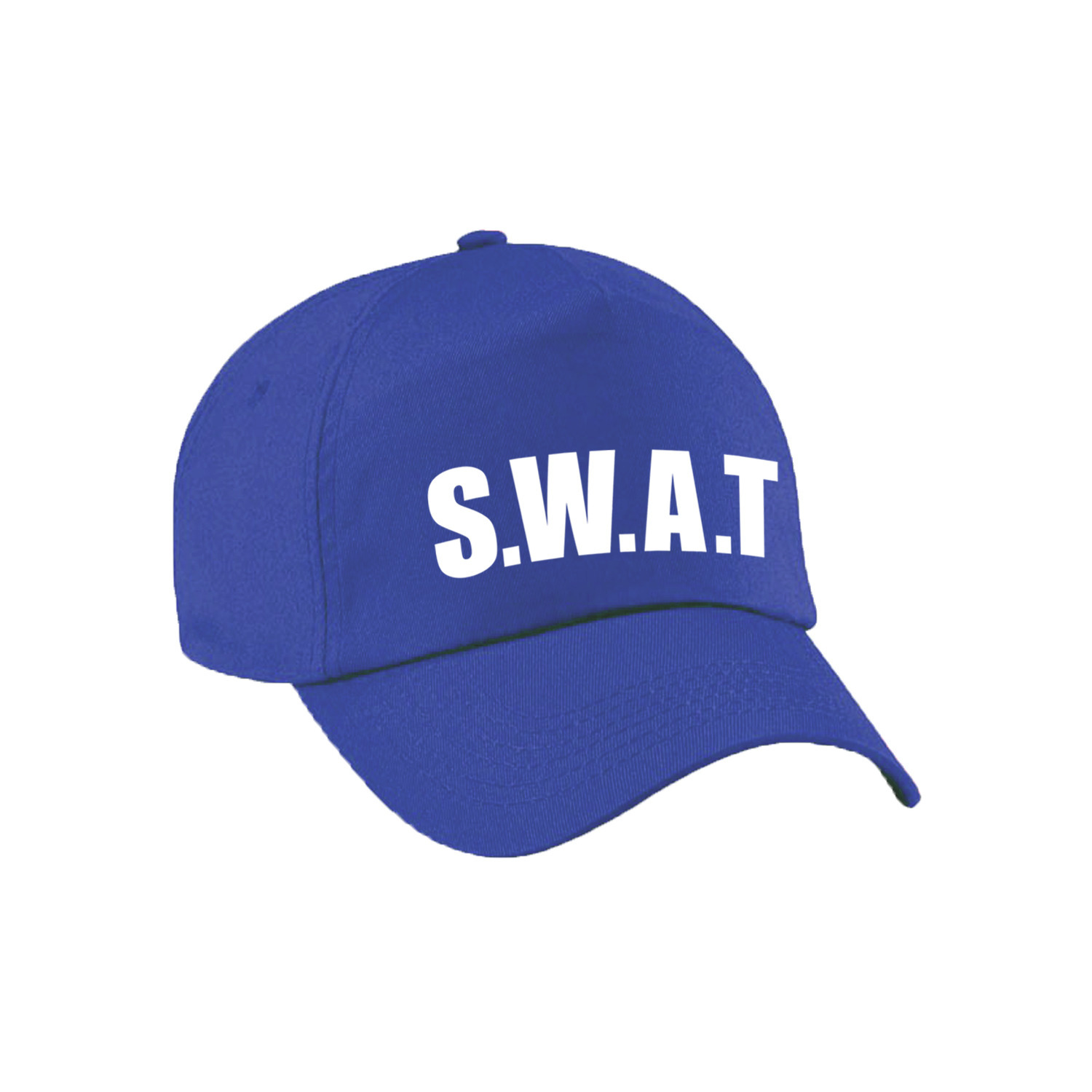 Blauwe SWAT team politie verkleed pet-cap voor volwassenen