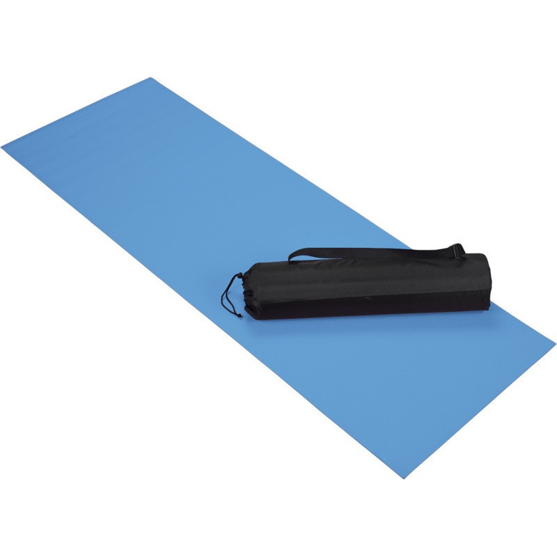 Blauwe yoga-fitness mat 60 x 170 cm