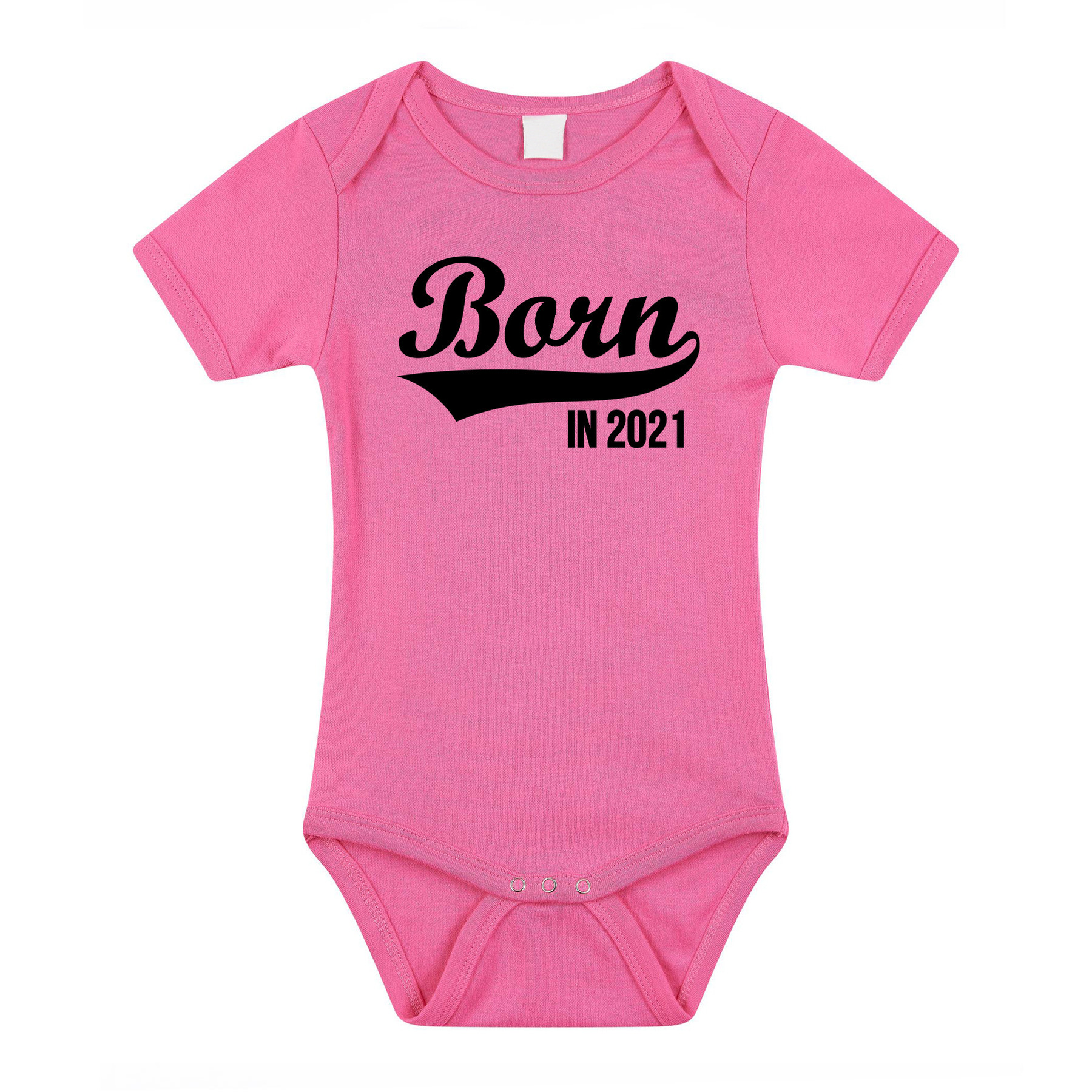 Born in 2021 cadeau baby rompertje roze meisjes