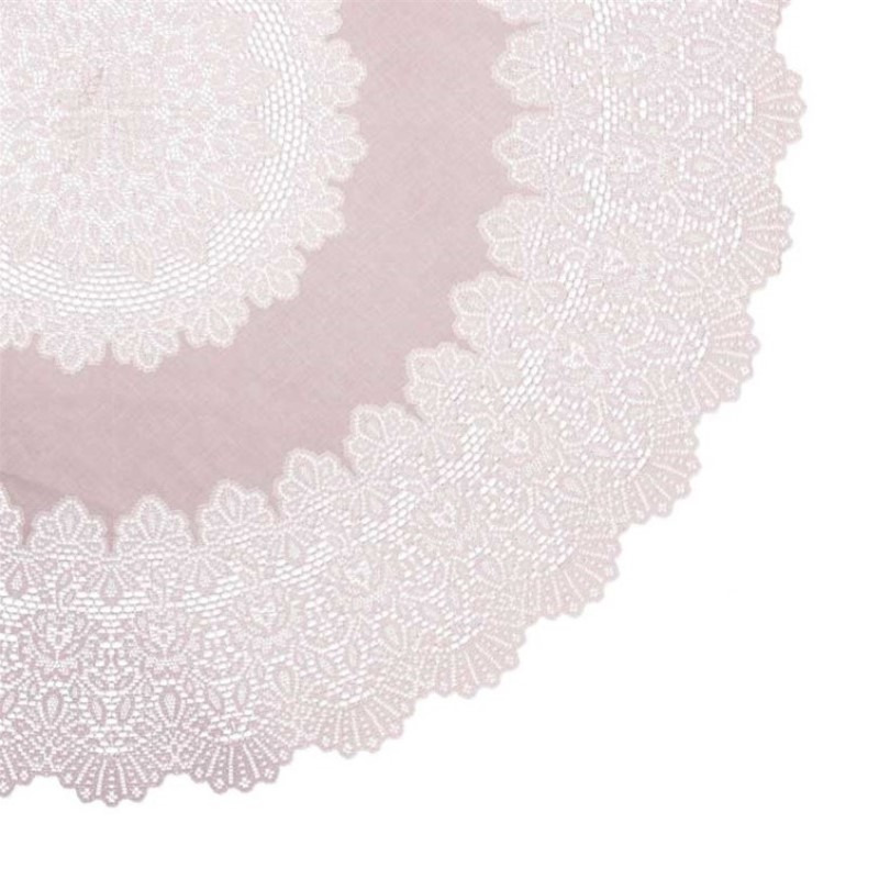 Buiten tafelkleed-tafellaken oud roze Amira 180 cm rond