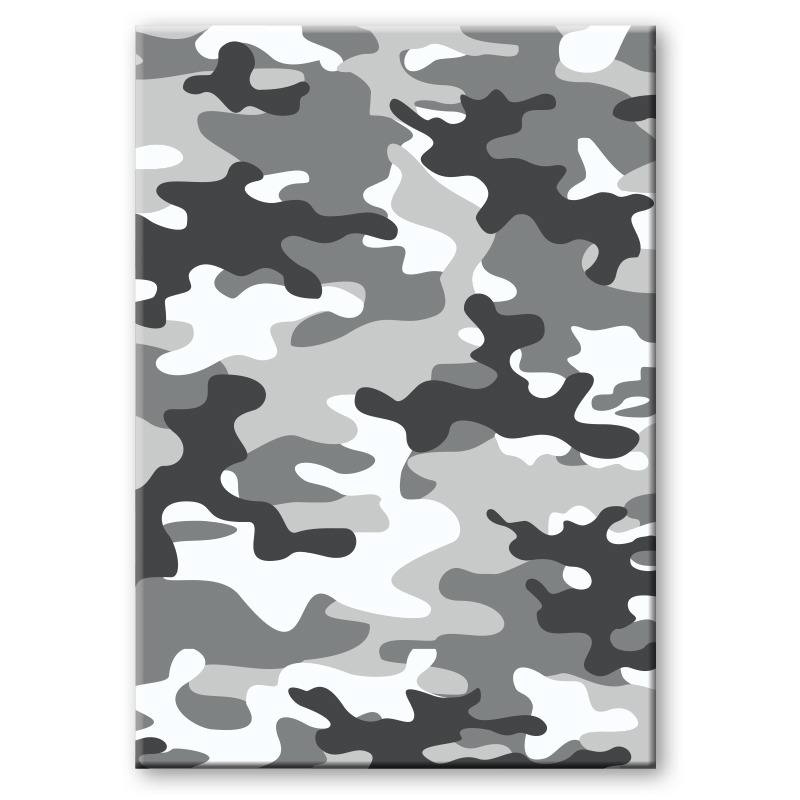 Camouflage-legerprint luxe schrift-notitieboek grijs gelinieerd A5 formaat