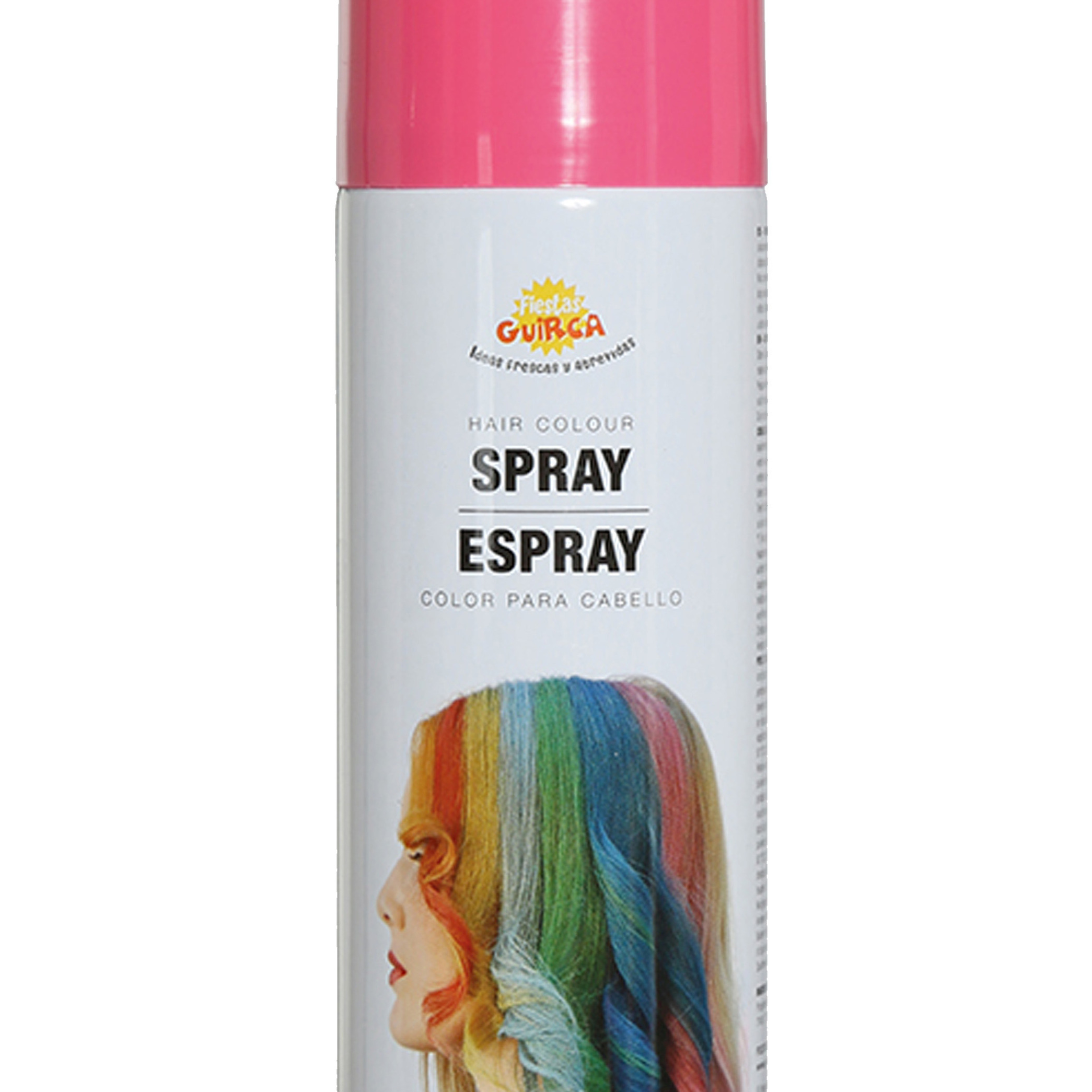 Carnaval verkleed haar verf-spray roze spuitbus 125 ml
