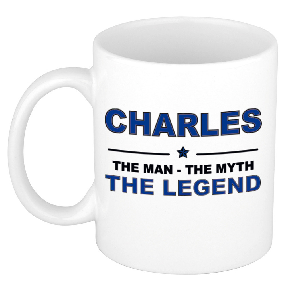 Charles The man, The myth the legend cadeau koffie mok-thee beker 300 ml