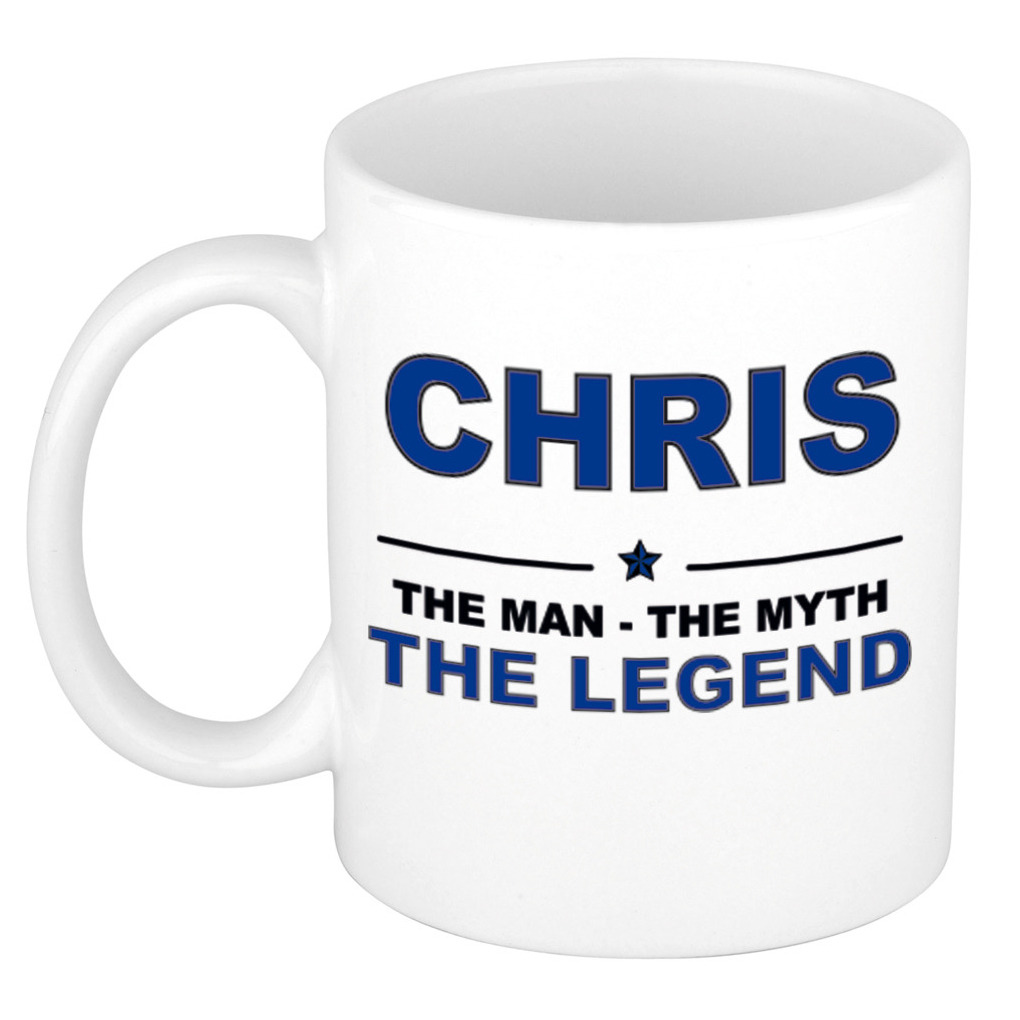 Chris The man, The myth the legend cadeau koffie mok-thee beker 300 ml