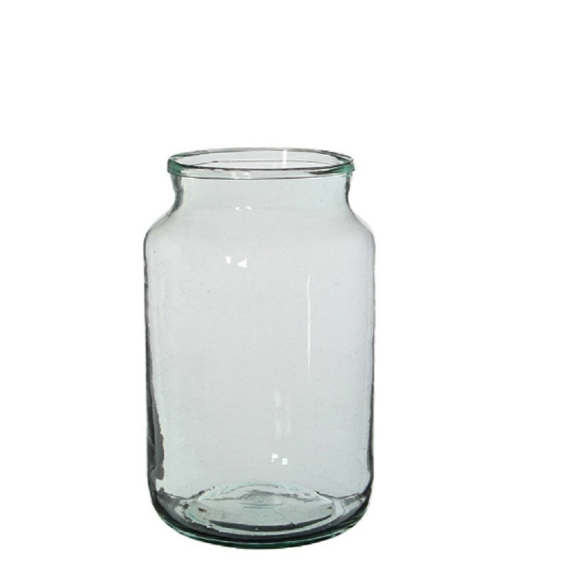 Cilinder vaas-bloemenvaas transparant glas 30 x 18 cm