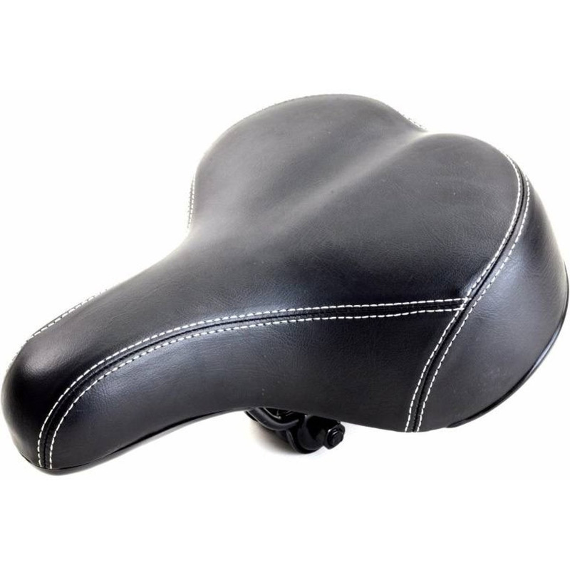 Comfortabel fietszadel zwart met gel vulling