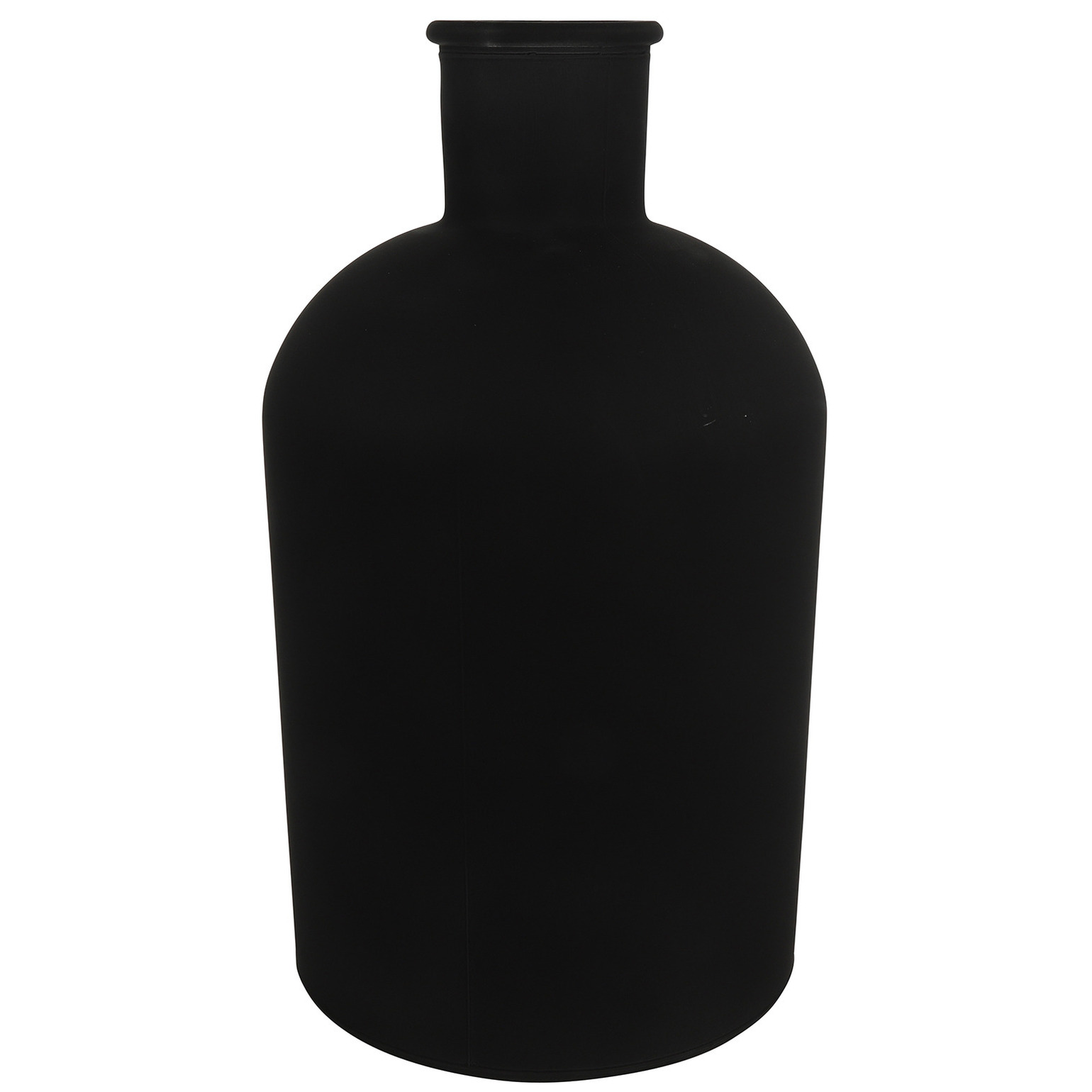 Countryfield Vaas mat zwart glas Apotheker fles vorm D17 x H31 cm