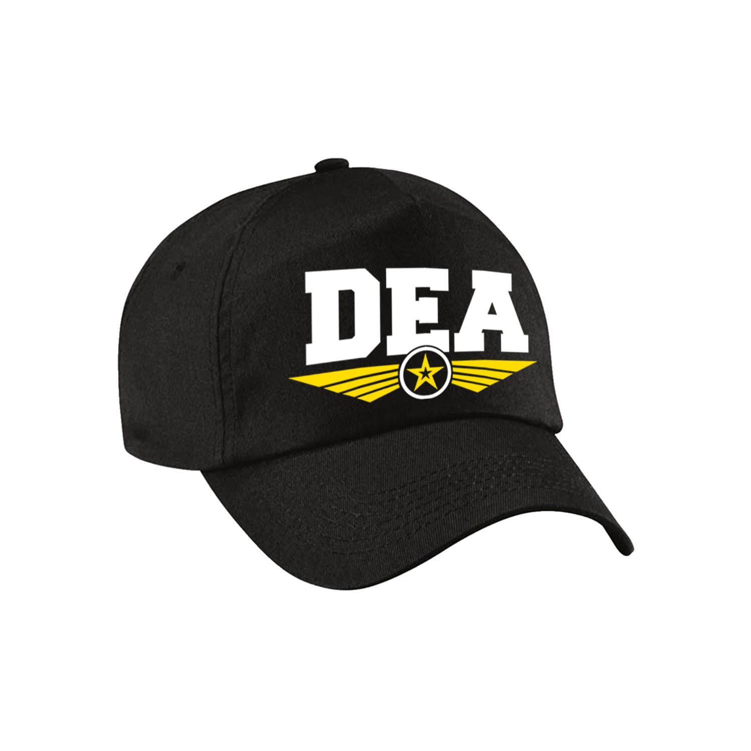 DEA agent tekst pet-baseball cap zwart voor kinderen