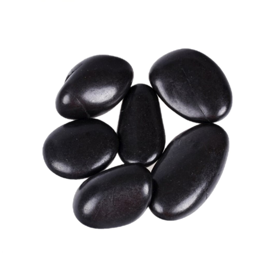 Decoratie-hobby stenen-kiezelstenen zwart 350 gram