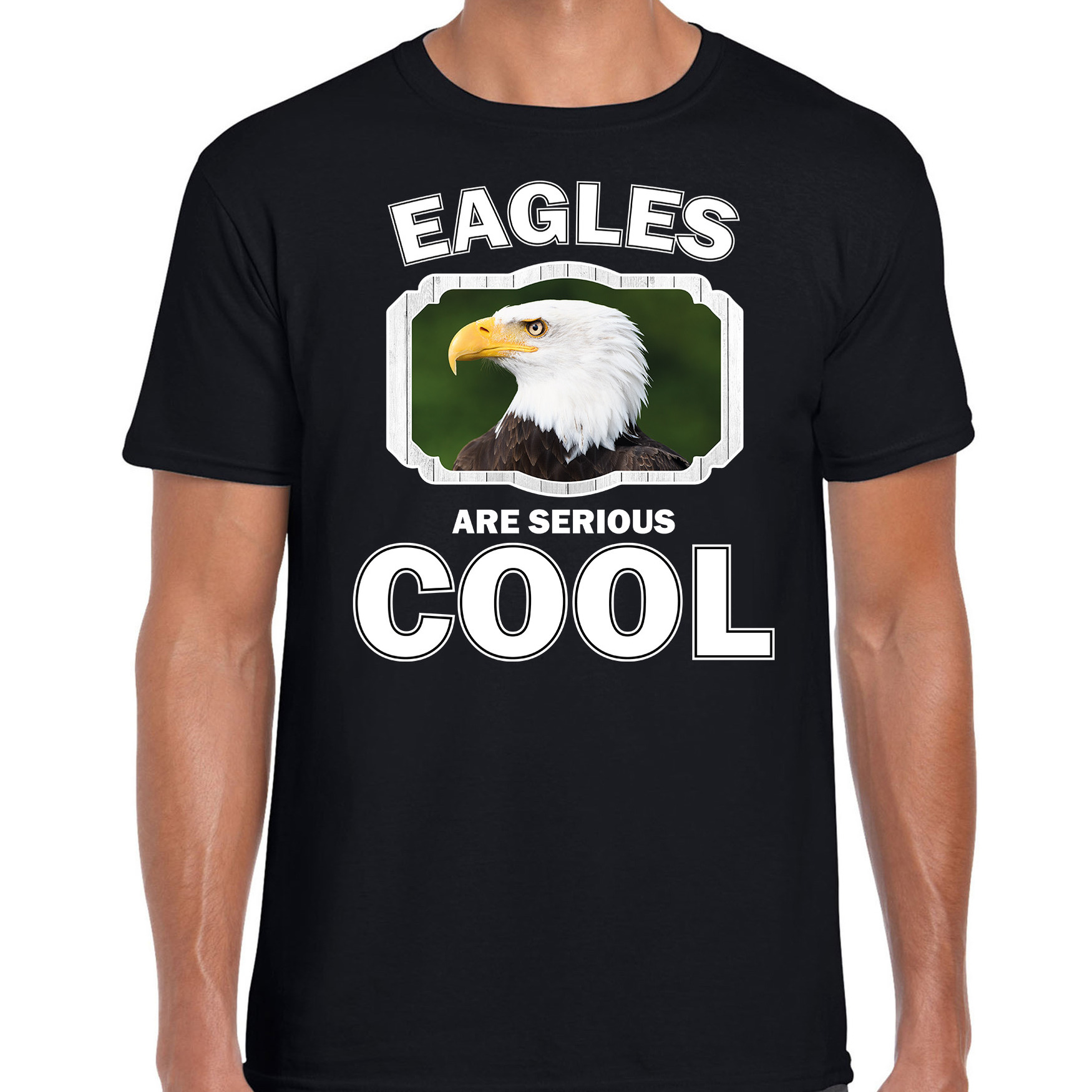Dieren arend t-shirt zwart heren - eagles are cool shirt