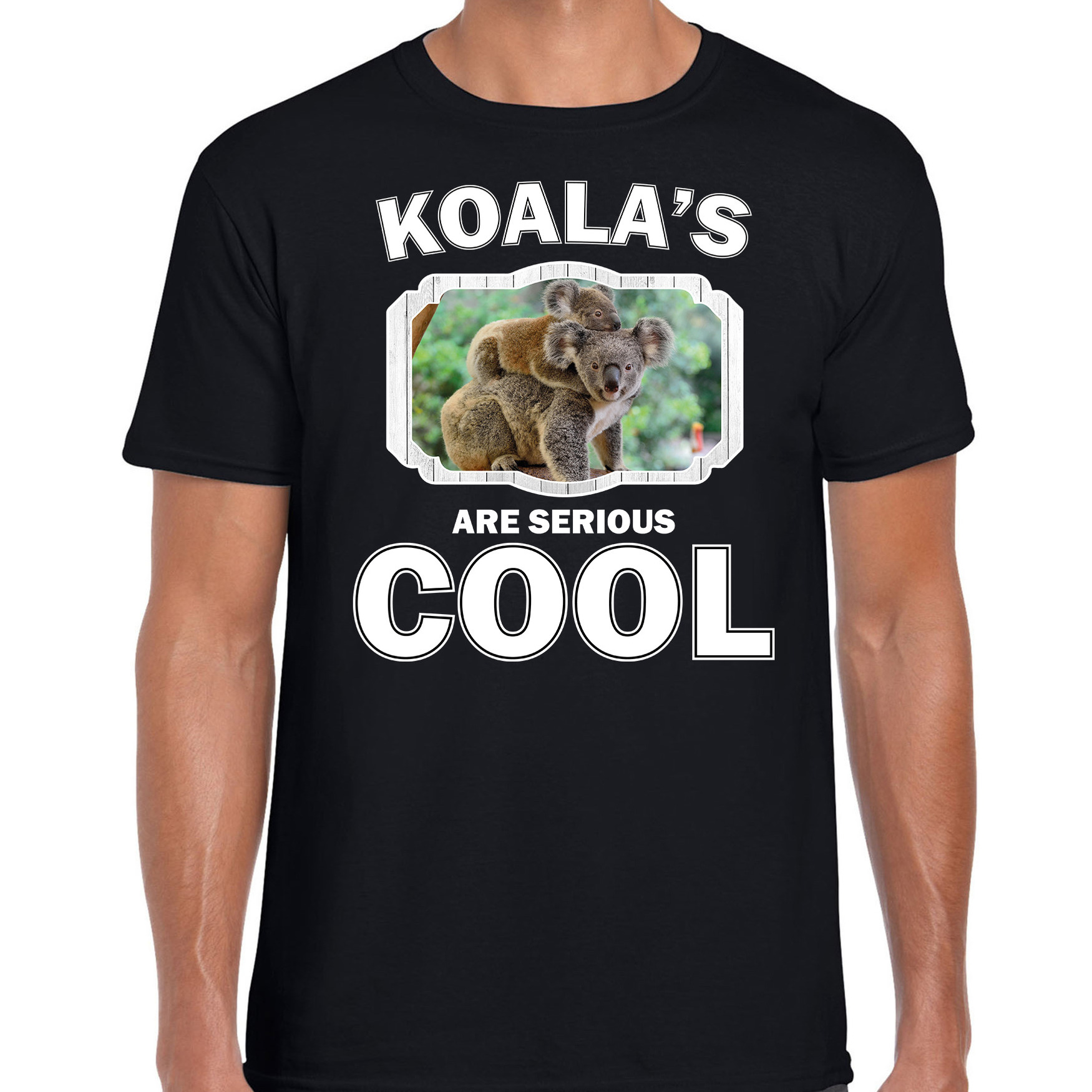 Dieren koala t-shirt zwart heren - koalas are cool shirt