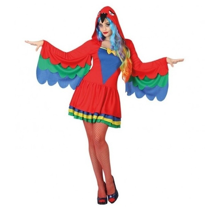 Dieren verkleed jurkje papegaai voor dames kopen