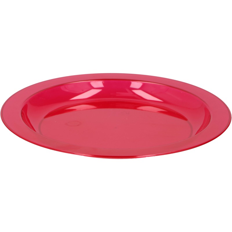 Edco bord-campingbord plastic-kunststof rood 20 cm