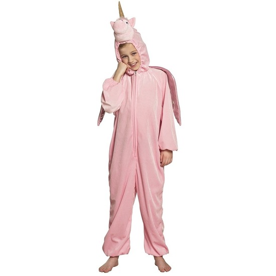 Eenhoorn dieren onesie-kostuum voor kinderen roze