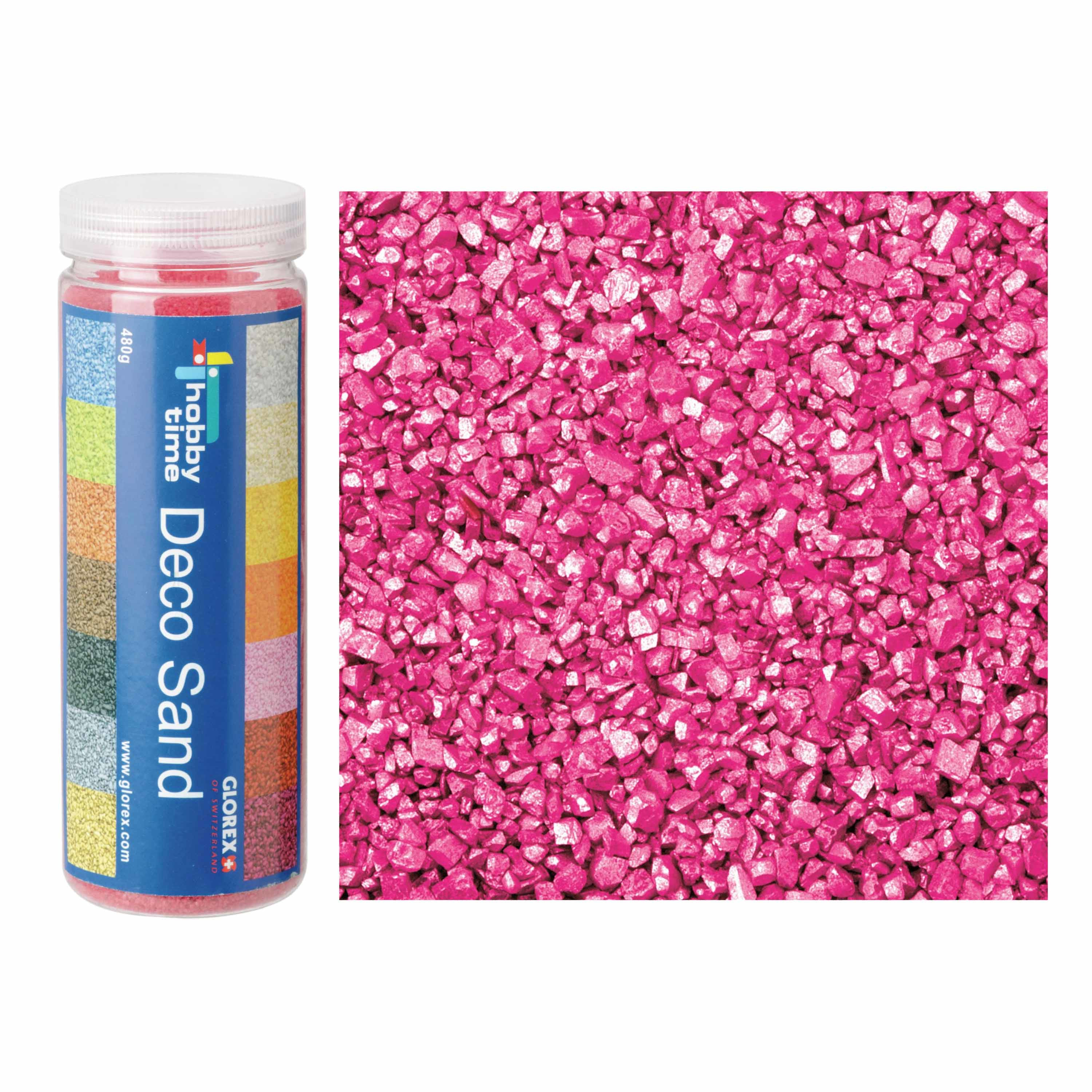 Fijn decoratie zand-kiezels roze 480 gram