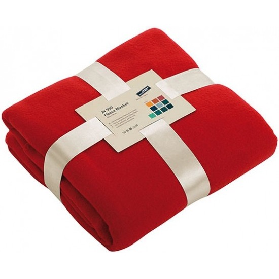 Fleece deken-plaid rood 130 x 170 cm