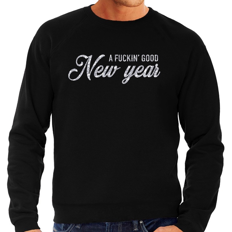 Fuckin good New Year trui-sweater zwart voor heren