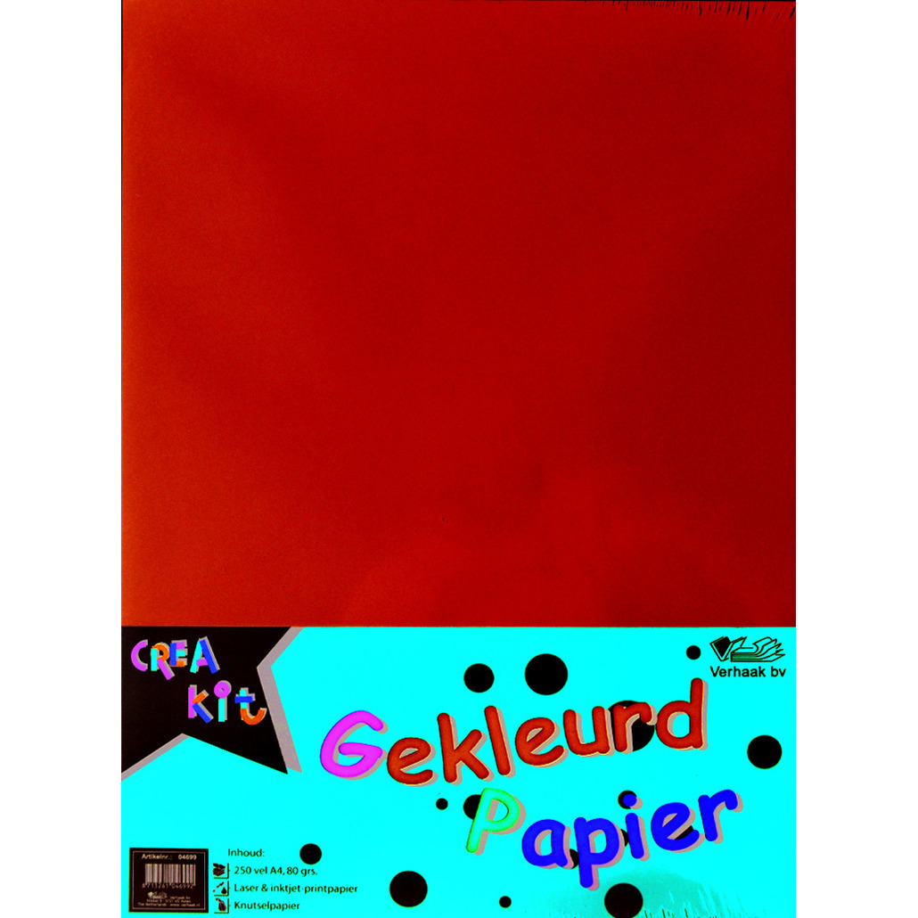 Gekleurd papier A4 250 vellen-80 gr