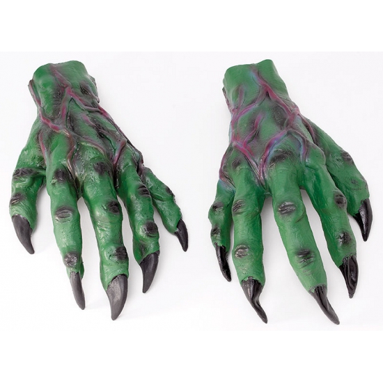 Groene horror zombie-monster handen voor volwassenen