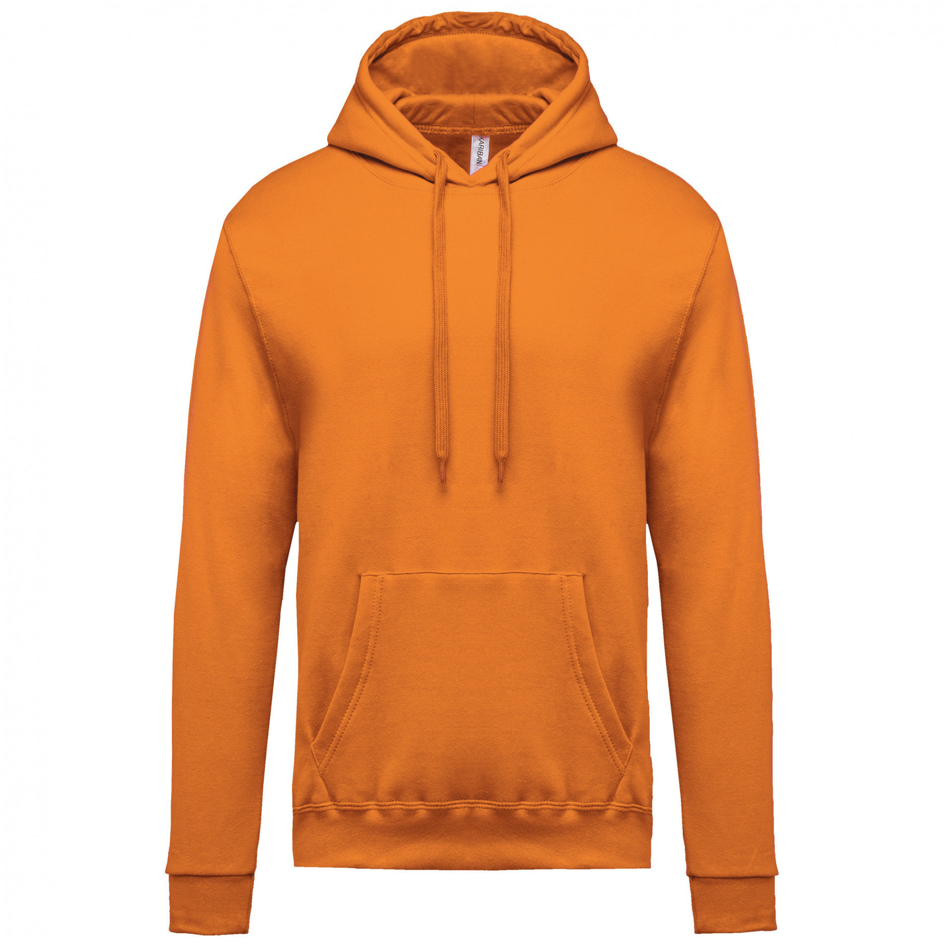 Grote maten oranje sweater-trui hoodie voor heren