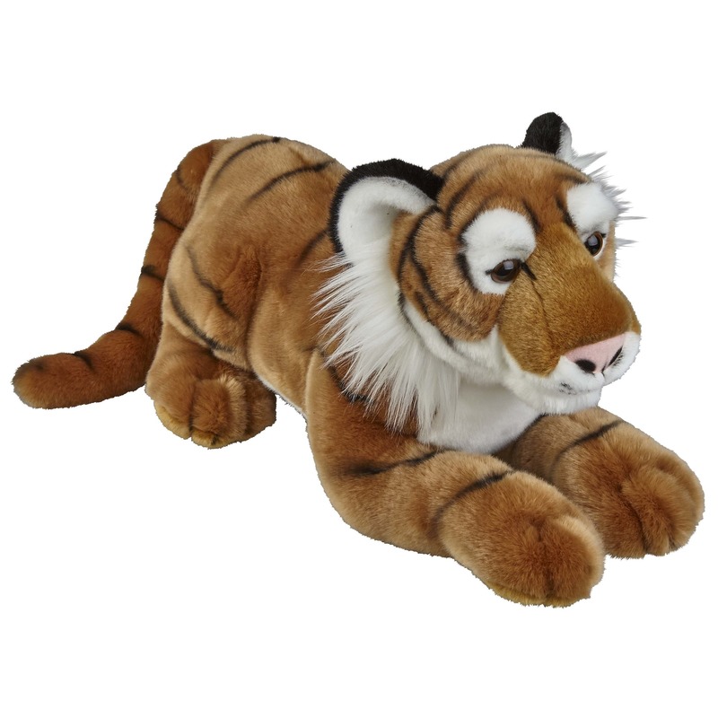 Grote pluche bruine tijger knuffel 50 cm speelgoed