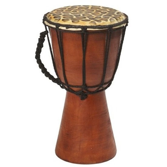 Handgemaakte drum-trommel met giraffeprint 25 cm