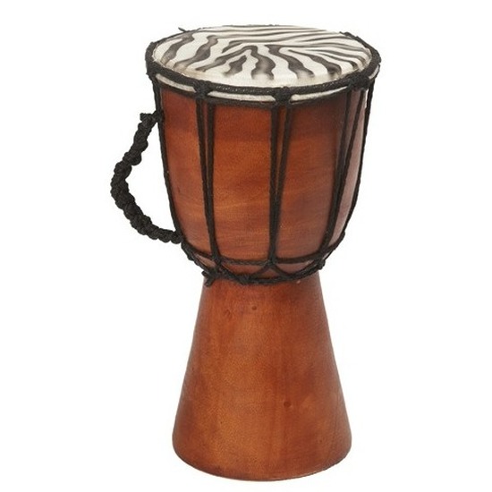 Handgemaakte drum-trommel met zebraprint 25 cm