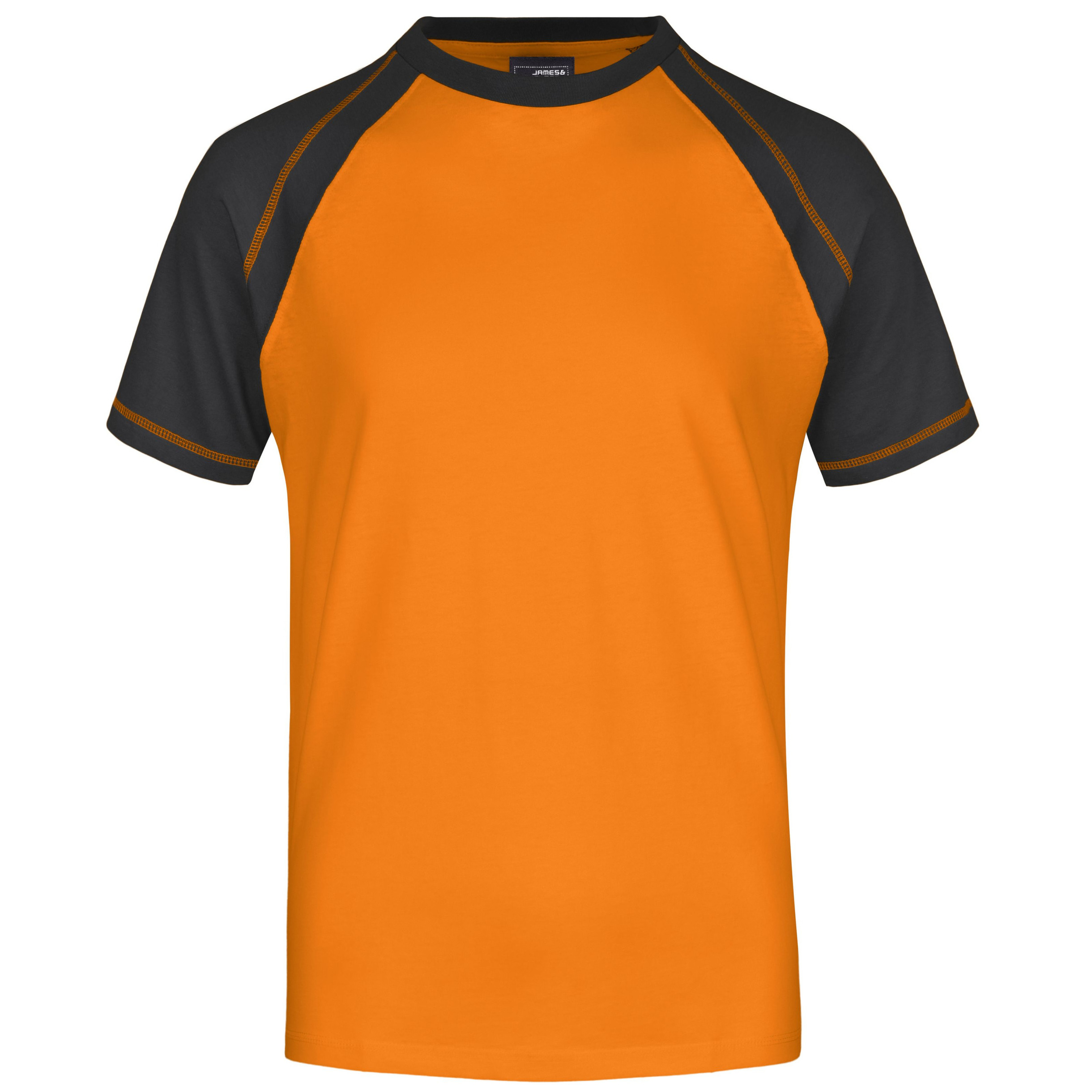 Heren t-shirt oranje-zwart