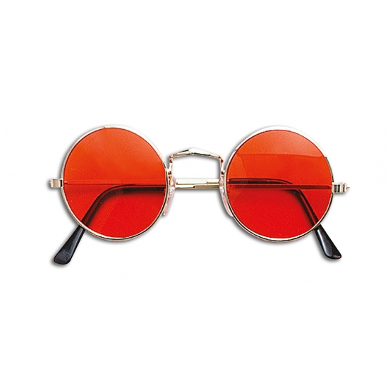 Hippie-flower power verkleed bril oranje