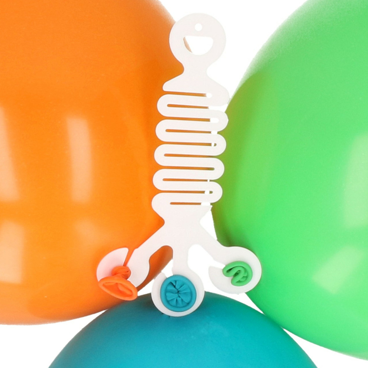 Hoekhanger voor 3 ballonnen transparant kunststof herbruikbaar