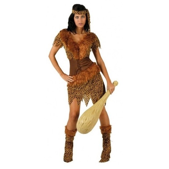Holbewoonster/cavewoman Ayla verkleed kostuum/jurk dames kopen