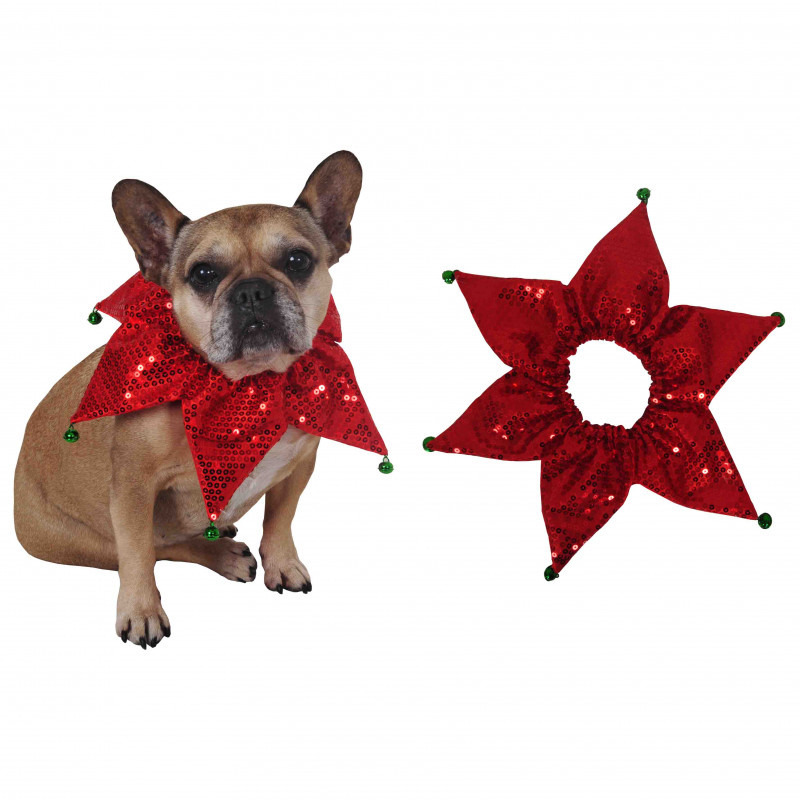 Honden verkleed kraag-halsband Kerst met belletjes