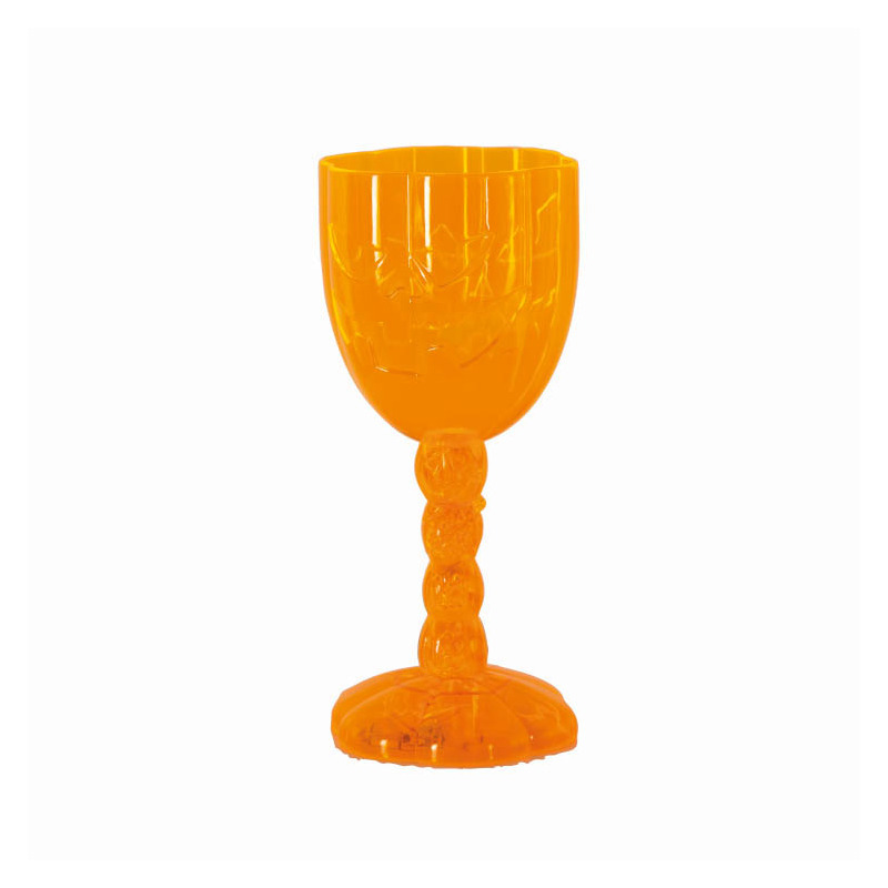 Horror kelk wijnglas-drinkbeker oranje pompoen