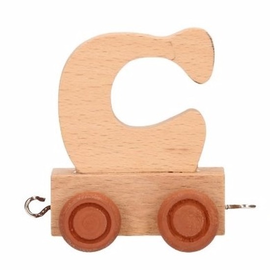 Houten letter trein C