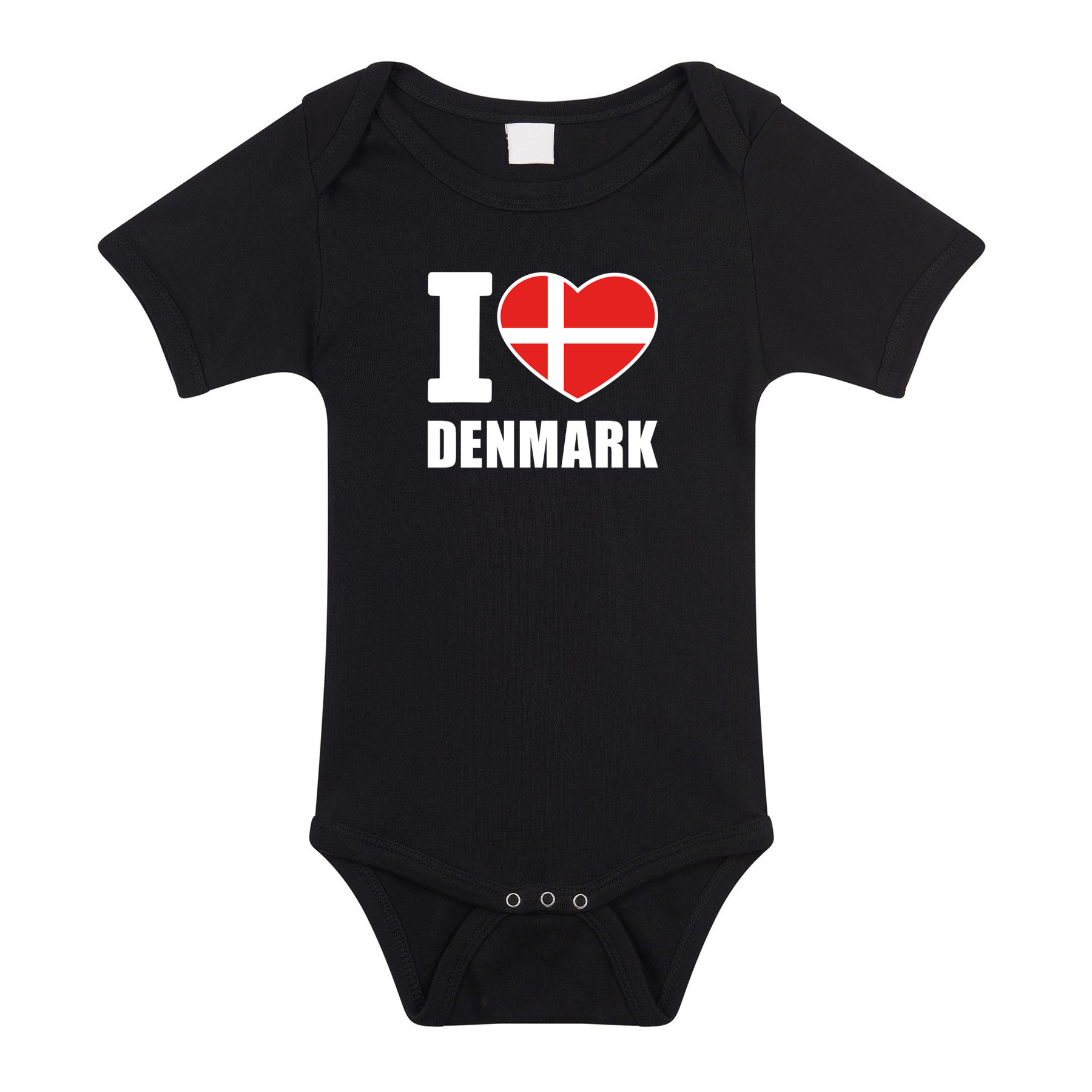 I love Denmark baby rompertje zwart Denemarken jongen-meisje